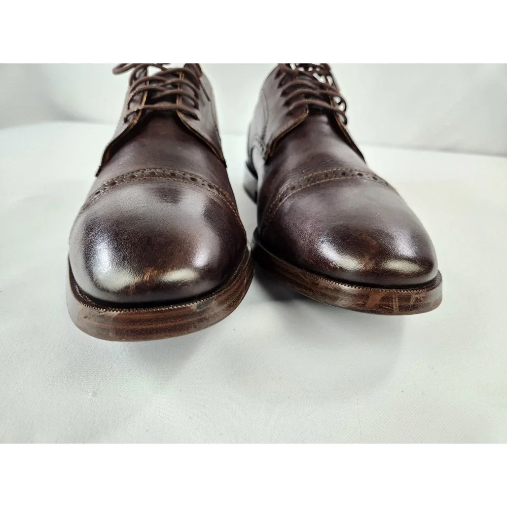Cole Haan GRAND OS Brown Leather Oxfords Cap Toe Dress Shoes Lace Up Men's 9.5 M